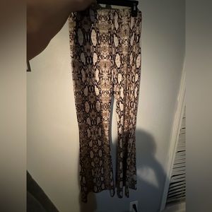 Snakeskin bell bottoms